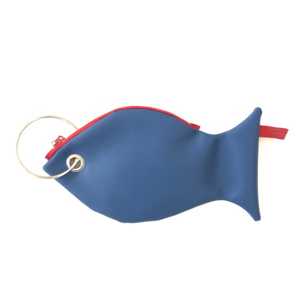 Pesce pochette "the fish ring" BLU