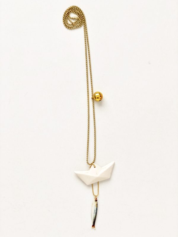 Collana "Paper boat” barchetta di carta