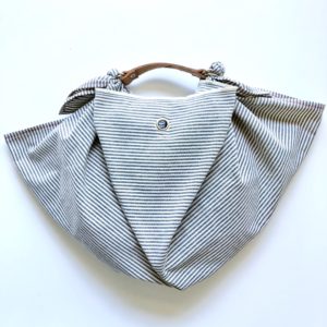 Borsa "Mandillo Bag" riga bianca e blu