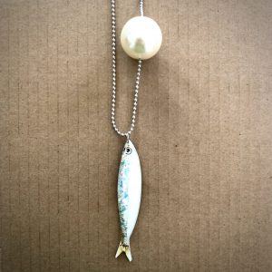 Collana "la Sardina" vera con perla