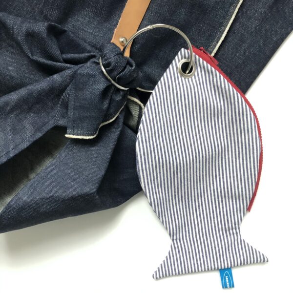 Pesce pochette "the fish ring" riga fine Blu - immagine 2