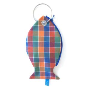 Pesce pochette "the fish ring" quadrotti multicolor