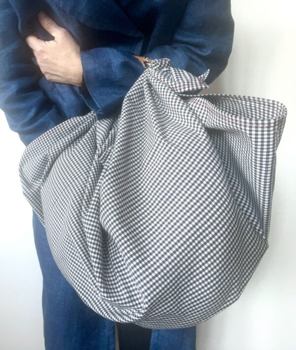 Borsa "Mandillo Bag Vichy ” BLU - immagine 2
