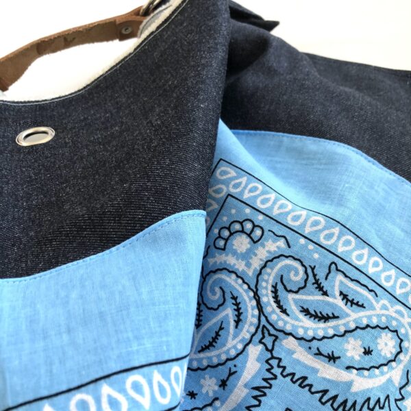 Borsa "Mandillo Bag" Denim  con fantasia Pasley azzurra - immagine 2