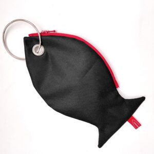 Pesce pochette "the fish  ring” nero