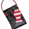 Pesce pochette "the fish  ring”riga bianca e rossa - immagine 2