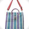 Borsa "Materassino” righe multicolor verde - immagine 2