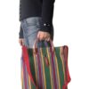 Borsa "Materassino” righe multicolor verde - immagine 5