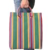 Borsa "Materassino” righe multicolor verde - immagine 4