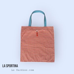 Borsa "La sportina" vichy rosso