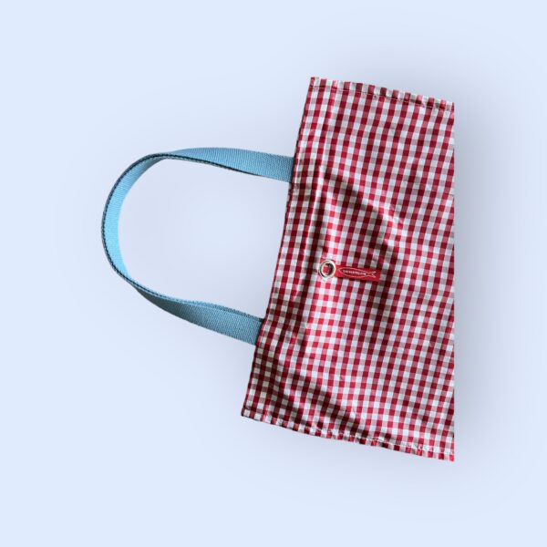 Borsa "La sportina" vichy rosso - immagine 2