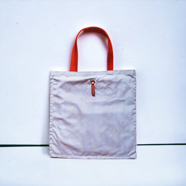 Borsa "La sportina" vichy azzurro