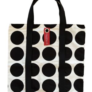 Borsa "La sportina" pois neri base bianca