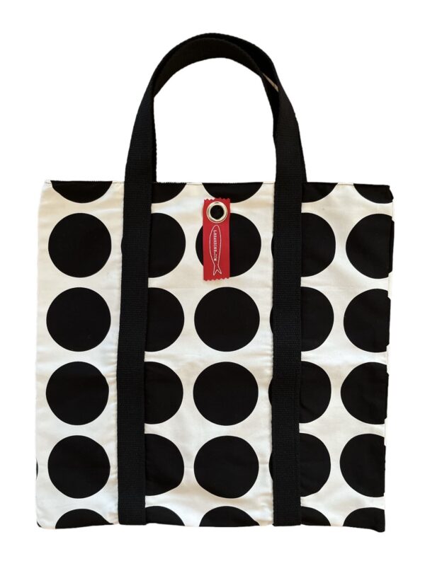 Borsa "La sportina" pois neri base bianca