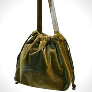 Borsa "Colette" a tracolla  velluto verde