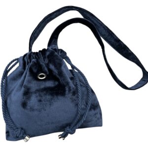 Borsa "Colette" a tracolla  velluto blu