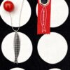 Collana "la Sardina" japan nera e galleggiante rosso