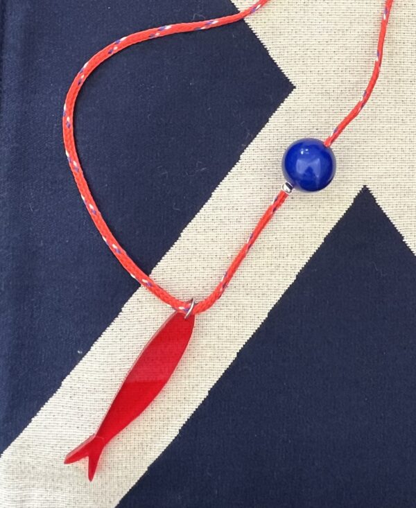 Collana "la Sardina" rossa in plexiglas (Copia)