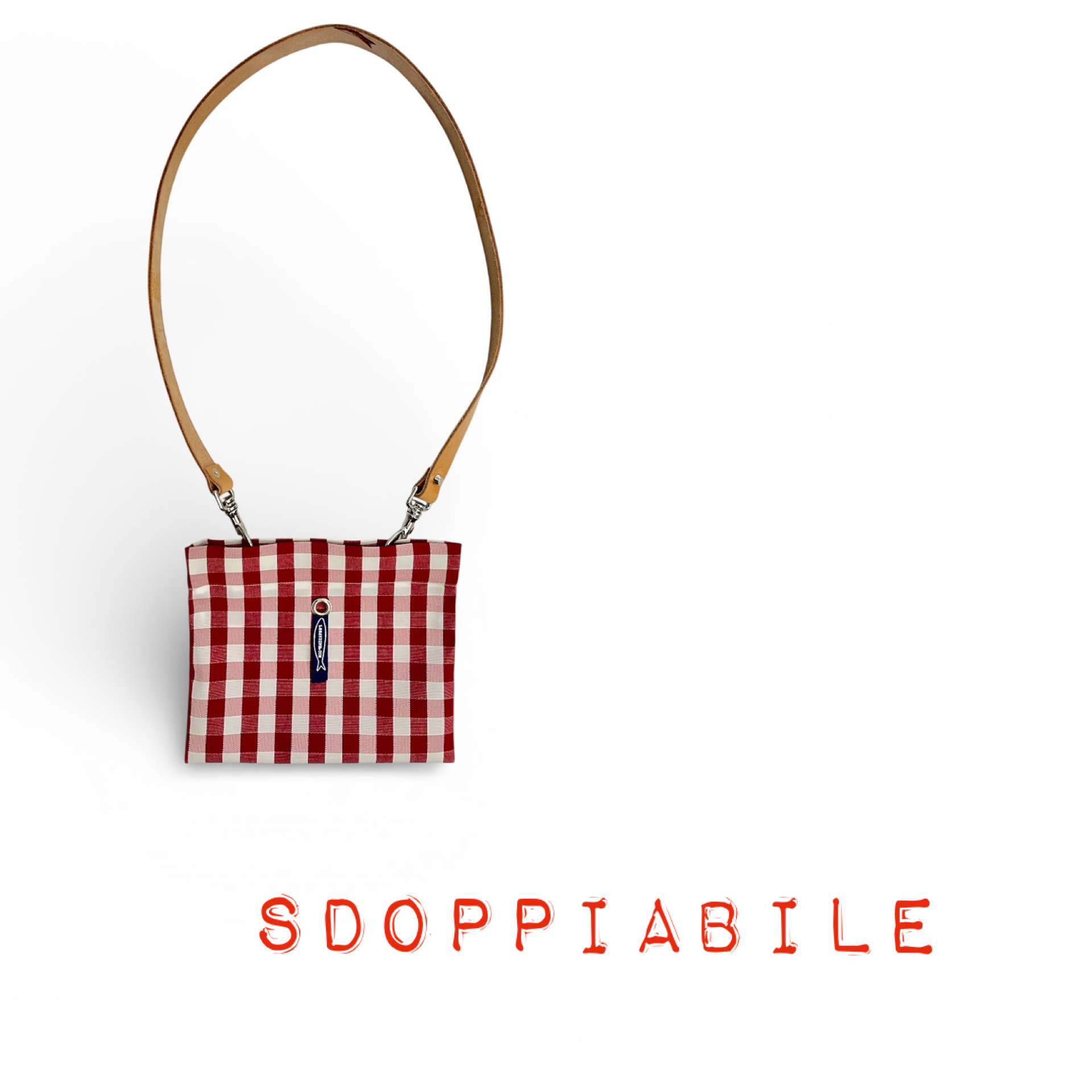 Borsa "La BUSTINA" quadretti Rossi - immagine 4